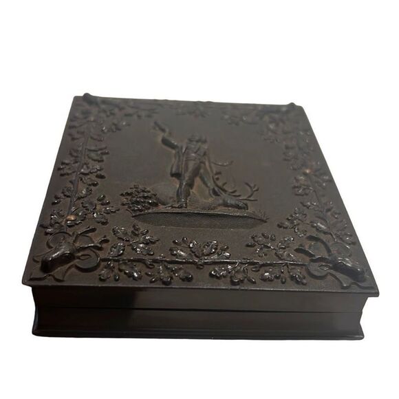 Antique Union Case Thermoplastic Daguerreotype Sweetheart Black & White Image - Picture 2 of 11